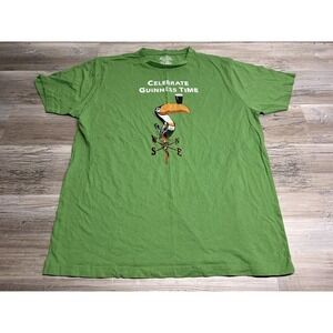 Beer Promo T-Shirt Celebrate Guinness Time Toucan Mens Size 2XL‎ Green